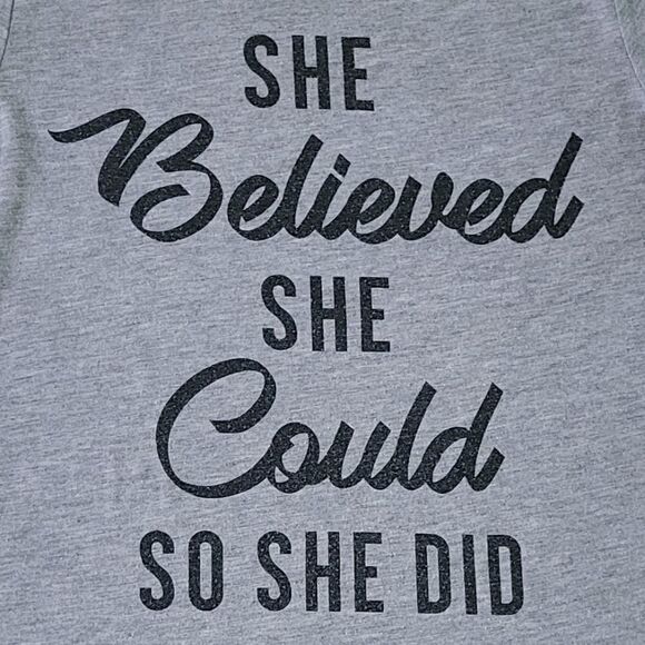 Zoe + Liv Women's Gray Short Sleeve Graphic T-Shirt - Picture 7 of 8